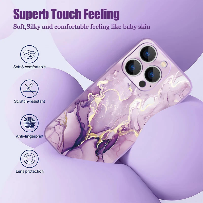 Marble soft silicone MagSafe iPhone case
