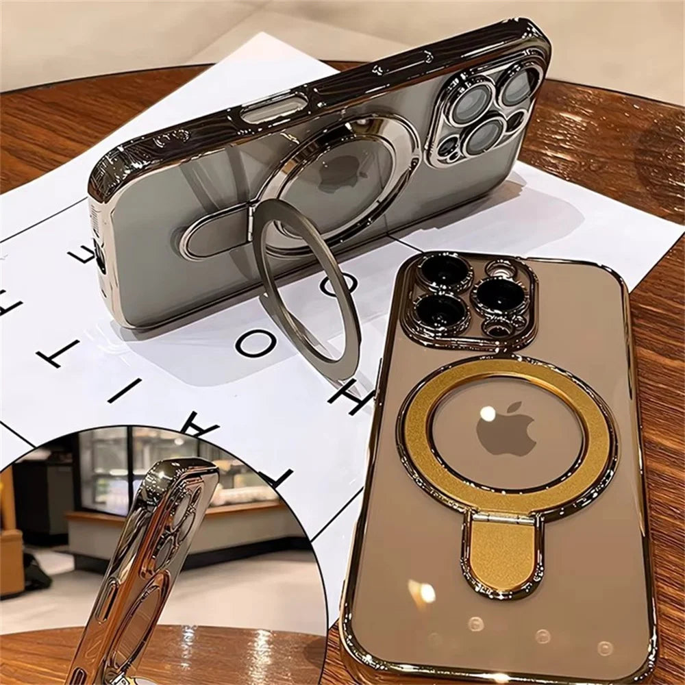 Raised camera protection on clear case