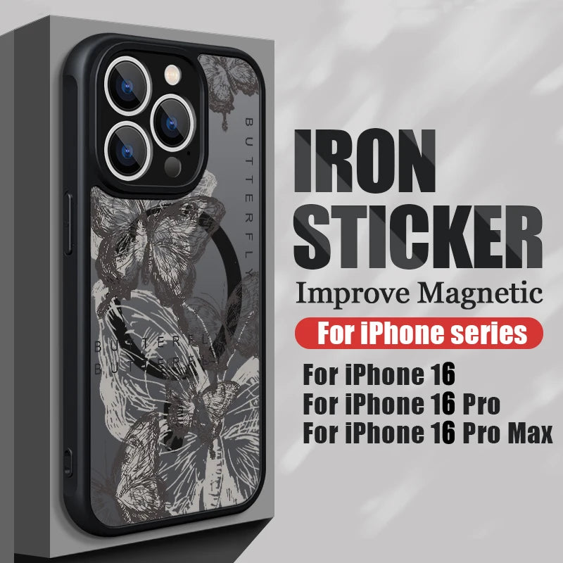 Butterfly translucent matte MagSafe iPhone case | Style B