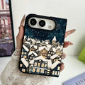 Christmas case Snowy Night Village design
