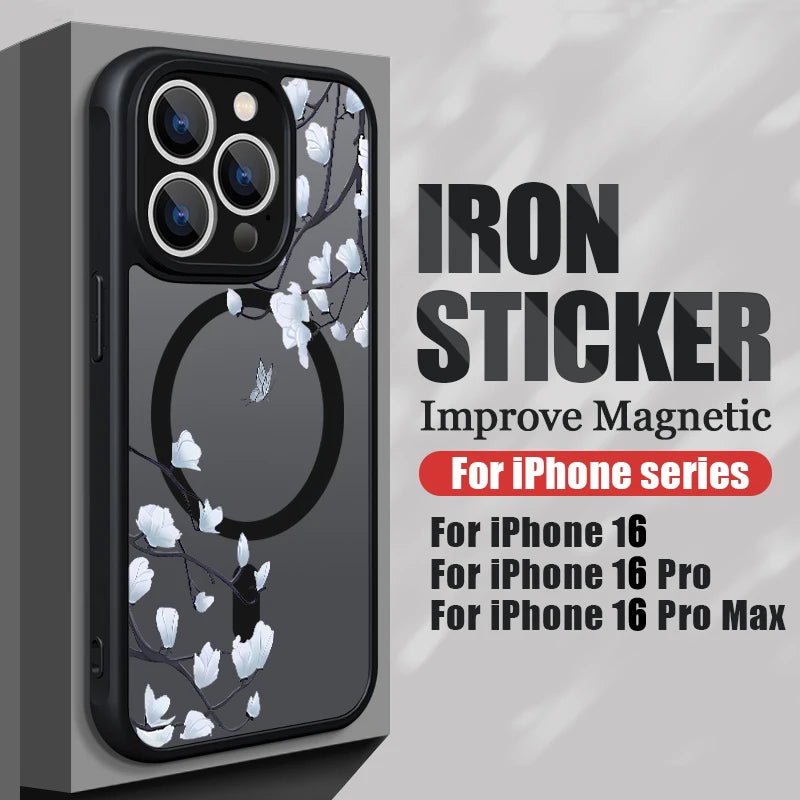 Butterfly translucent matte MagSafe iPhone case | Style C