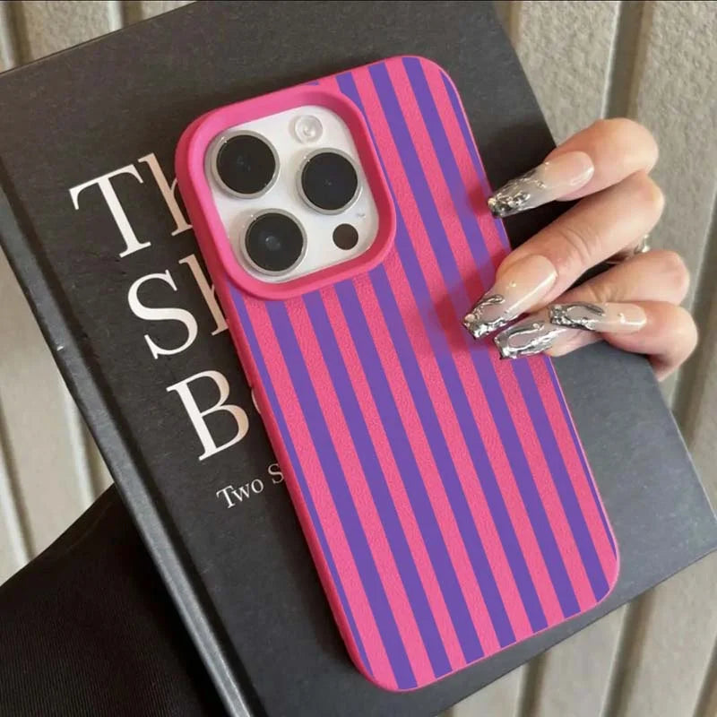 Striped case | Magenta & Purple