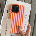 Striped case | Orange & Pink