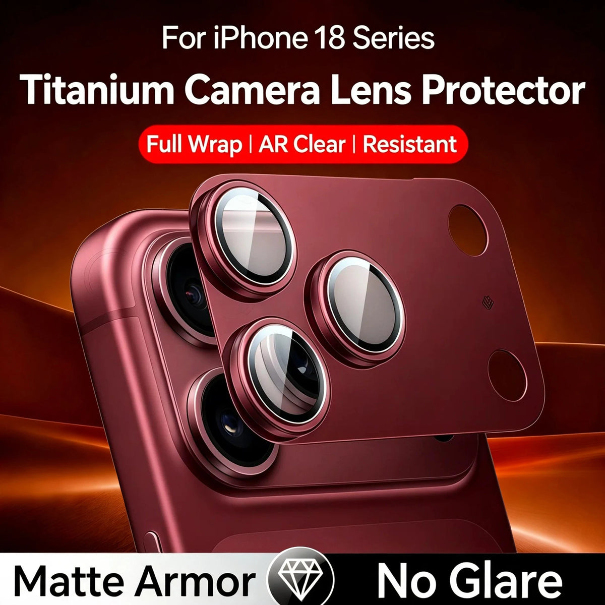 Titanium camera lens protector iPhone 18 Pro