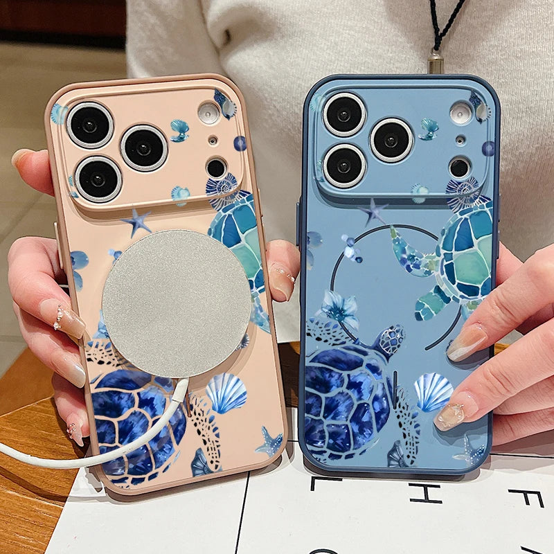 Ocean turtle MagSafe iPhone case