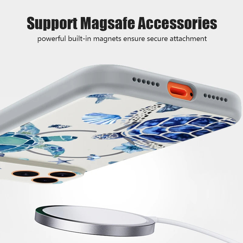 Ocean turtle MagSafe iPhone case