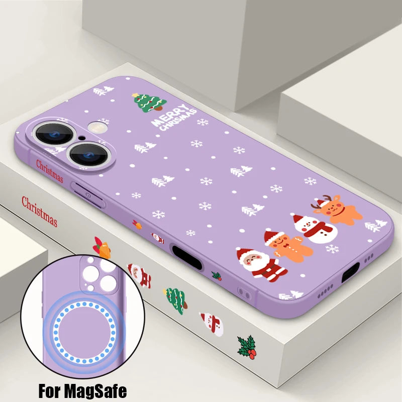 Christmas pattern MagSafe iPhone case | Purple