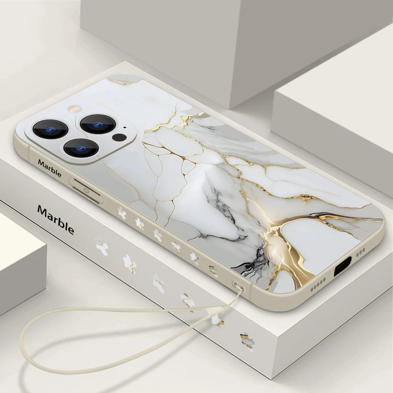Marble soft silicone MagSafe iPhone case