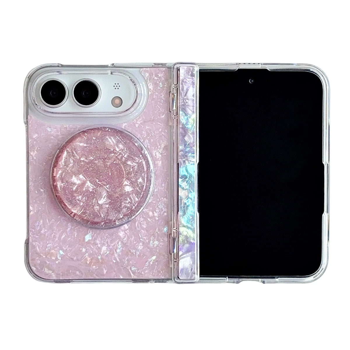Pearl case Pink with ring grip