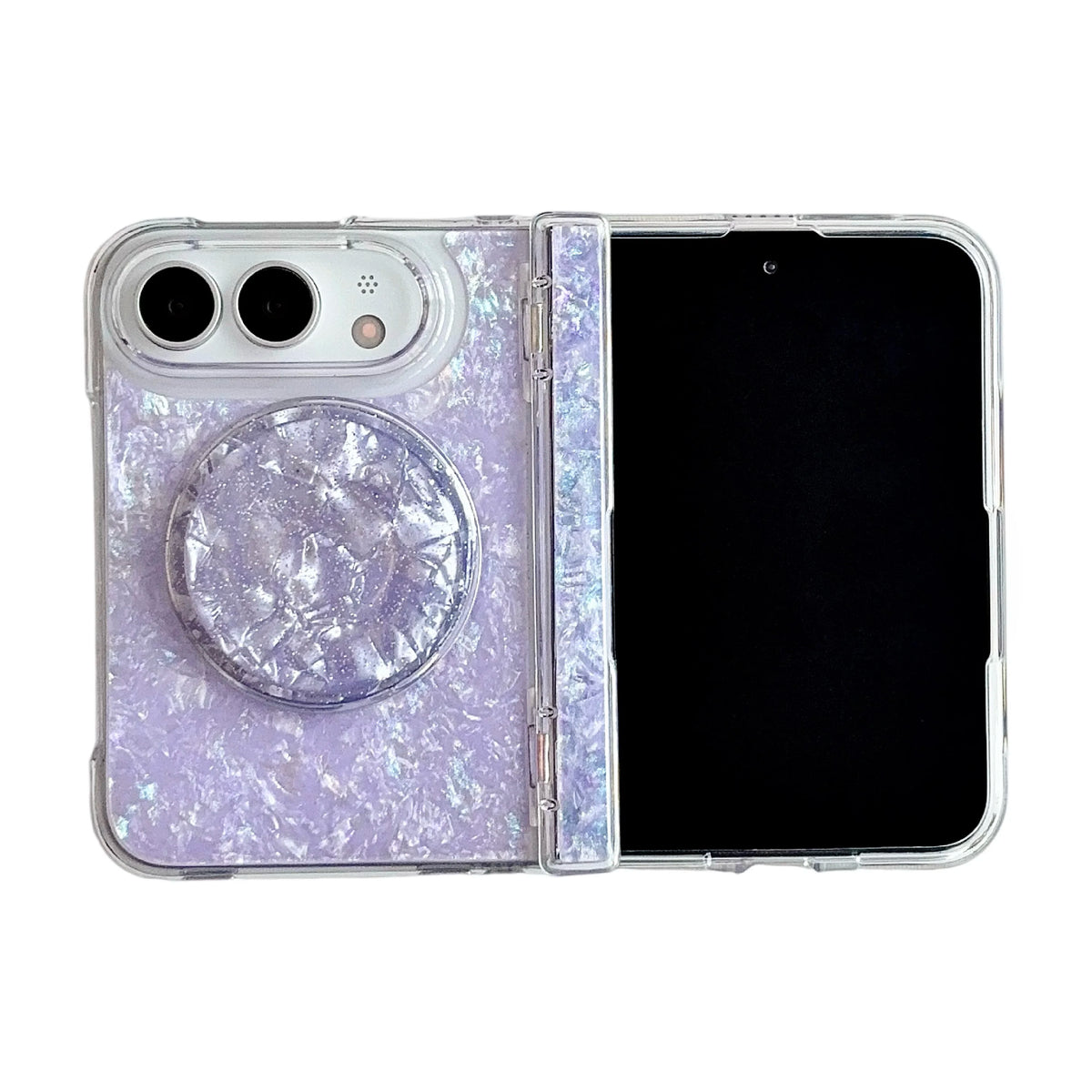 Pearl case Lavender with ring grip