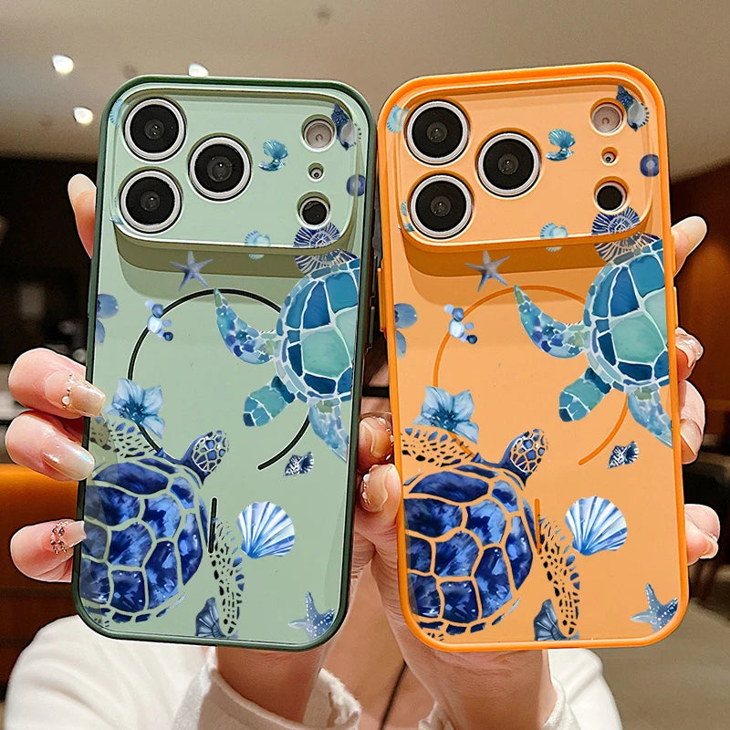 Ocean turtle MagSafe iPhone case