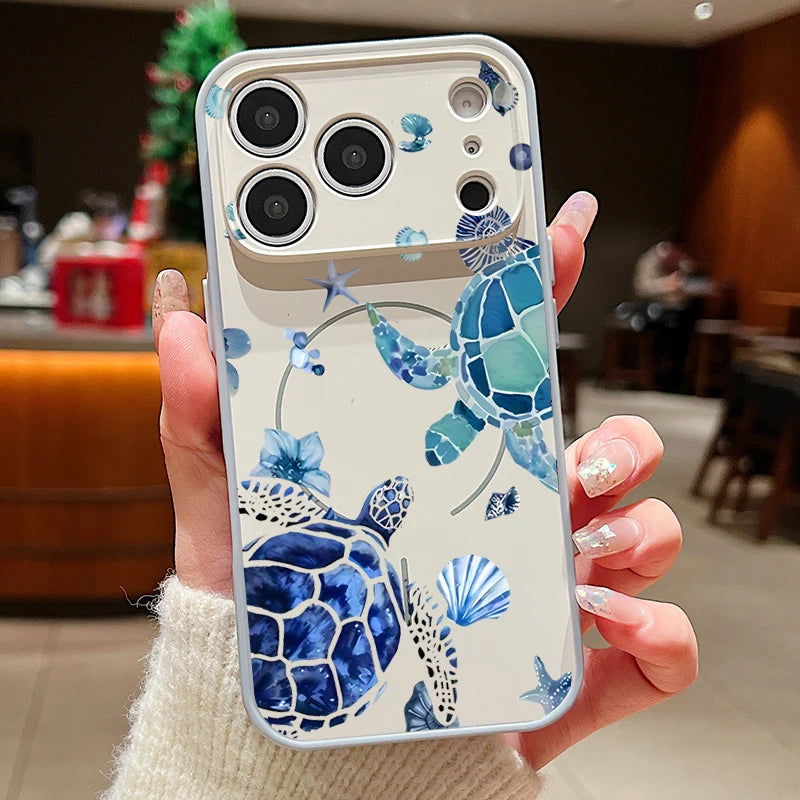 Ocean turtle MagSafe iPhone case | Grey