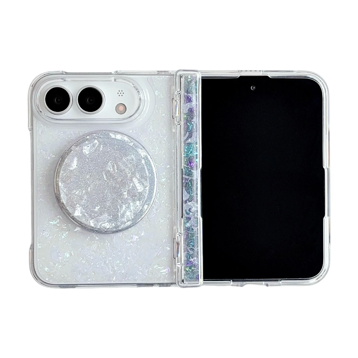 Pearl case Pearl White with ring grip